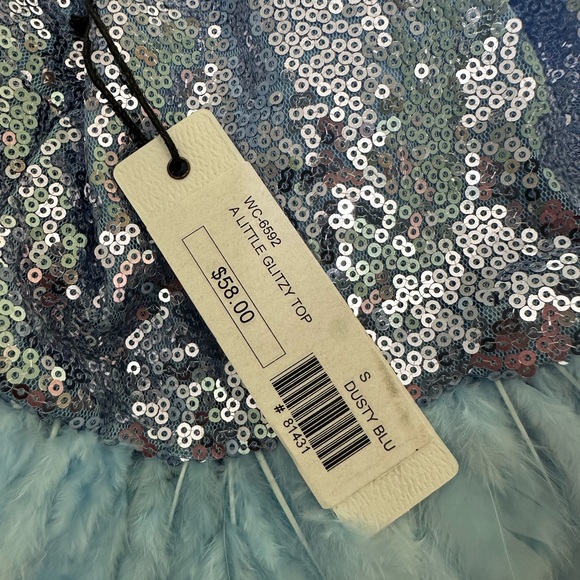 Blue glitzy top - Picture 4 of 4